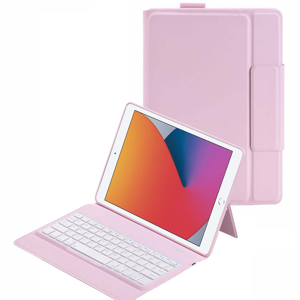 T1082 Magnetic Clasp Wireless Bluetooth Keyboard Inner TPU Protective Leather Case with Pen Loop for iPad 10.2 (2021)/(2020)/(2019)/Air 10.5 inch (2019)/Pro 10.5-inch (2017)
