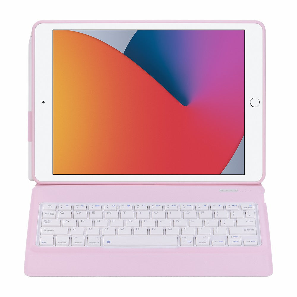T1082 Magnetic Clasp Wireless Bluetooth Keyboard Inner TPU Protective Leather Case with Pen Loop for iPad 10.2 (2021)/(2020)/(2019)/Air 10.5 inch (2019)/Pro 10.5-inch (2017)