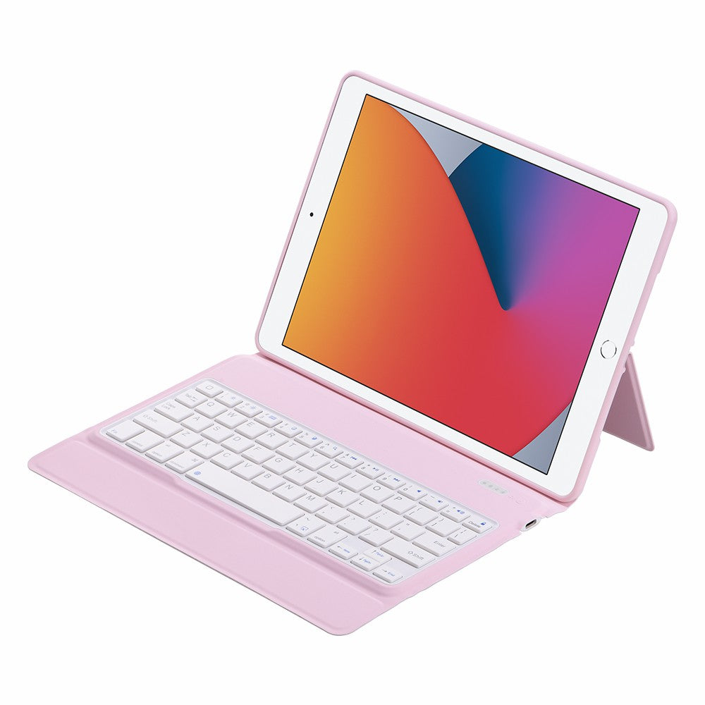 T1082 Magnetic Clasp Wireless Bluetooth Keyboard Inner TPU Protective Leather Case with Pen Loop for iPad 10.2 (2021)/(2020)/(2019)/Air 10.5 inch (2019)/Pro 10.5-inch (2017)
