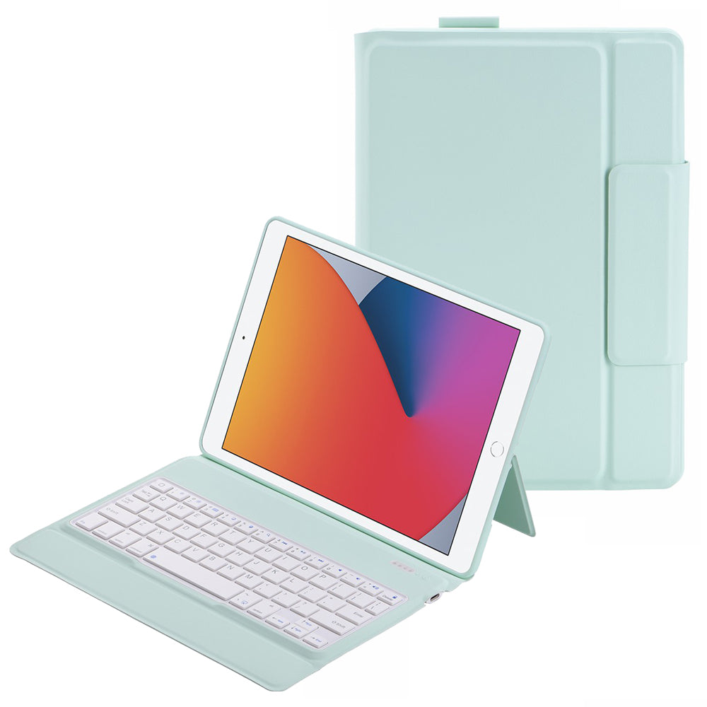 T1082 Magnetic Clasp Wireless Bluetooth Keyboard Inner TPU Protective Leather Case with Pen Loop for iPad 10.2 (2021)/(2020)/(2019)/Air 10.5 inch (2019)/Pro 10.5-inch (2017)