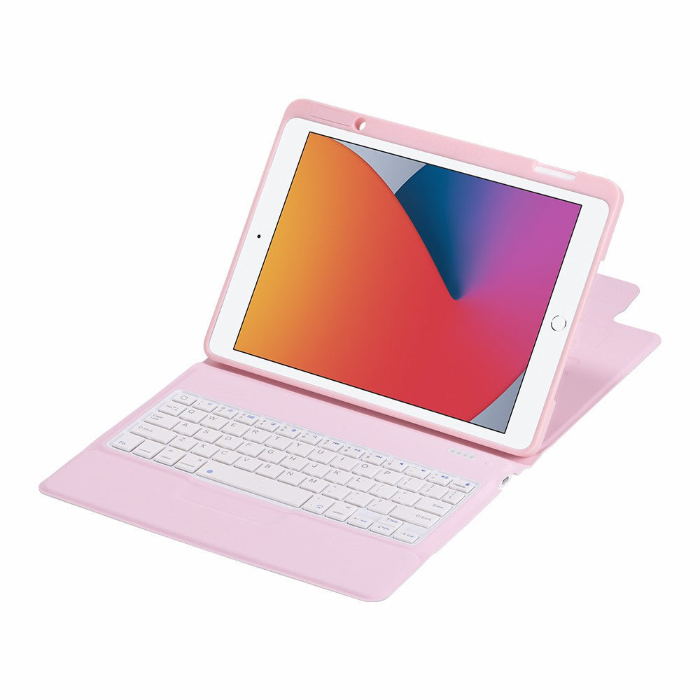 T6012 Ultra Slim Wireless Bluetooth Keyboard Leather Protective Case for iPad 10.2 (2021)/(2020)/(2019)/Air 10.5 inch (2019)/Pro 10.5-inch (2017)