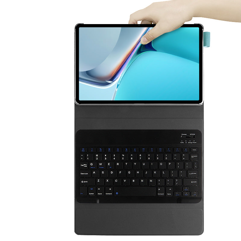 Wireless Bluetooth Keyboard + Leather Tablet Cover Shell for Huawei MatePad 11 (2021)
