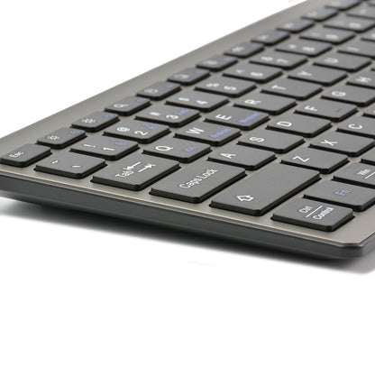 168 2.4G+Dual Bluetooth 95-Key Two Zones Battery Operated Wireless Keyboard for Apple Android Windows