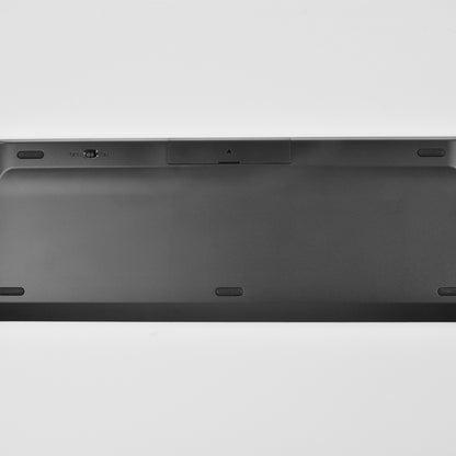 168 2.4G+Dual Bluetooth 95-Key Two Zones Battery Operated Wireless Keyboard for Apple Android Windows