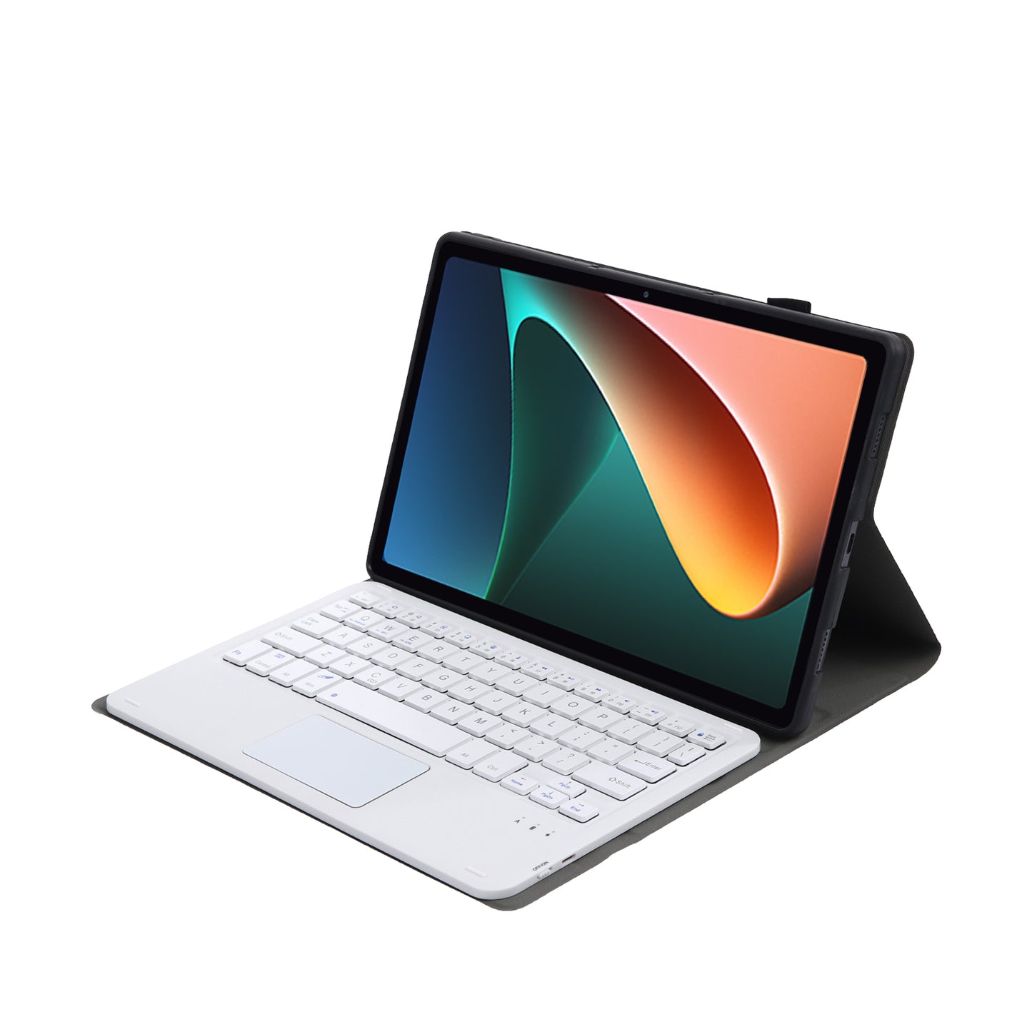 AN05-A TPU Frame + Leather Stand Case with Detachable Bluetooth Touchpad Keyboard for Xiaomi Pad 5/5 Pro