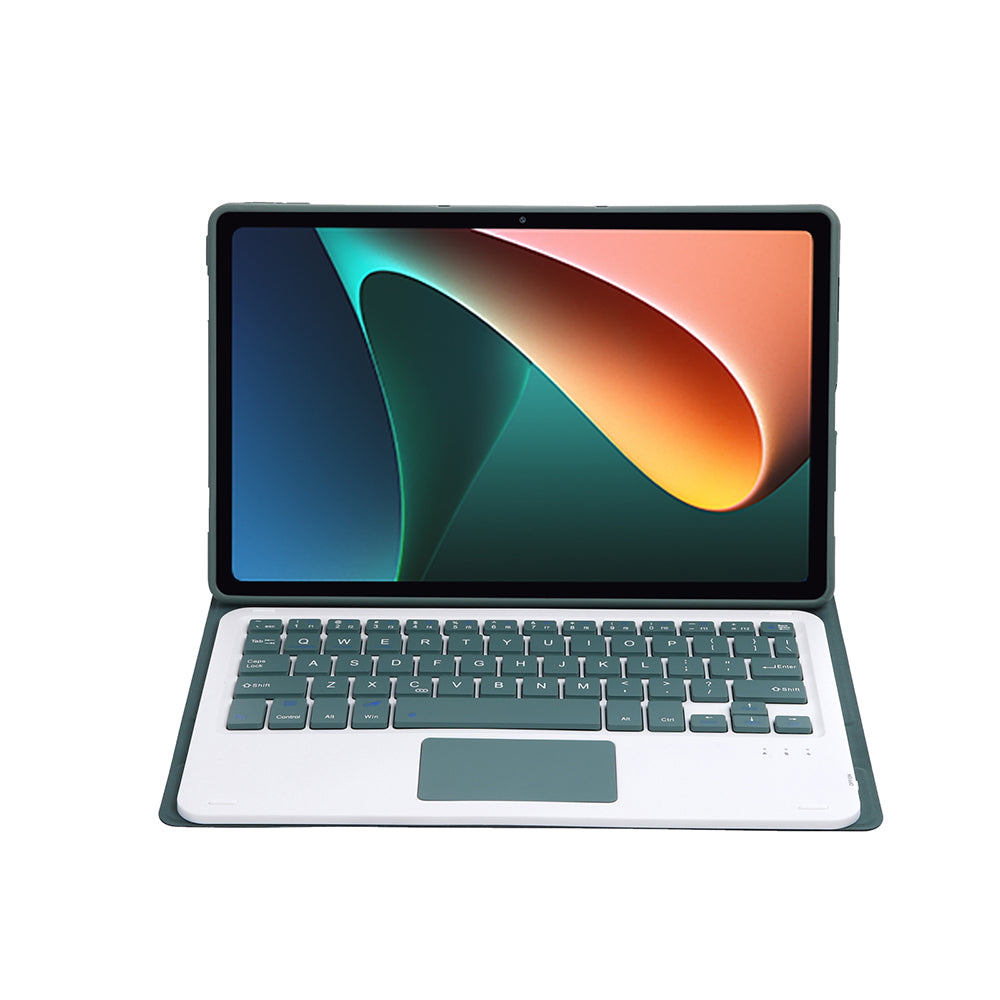 AN05-A TPU Frame + Leather Stand Case with Detachable Bluetooth Touchpad Keyboard for Xiaomi Pad 5/5 Pro
