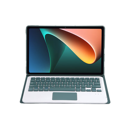 AN05-A TPU Frame + Leather Stand Case with Detachable Bluetooth Touchpad Keyboard for Xiaomi Pad 5/5 Pro