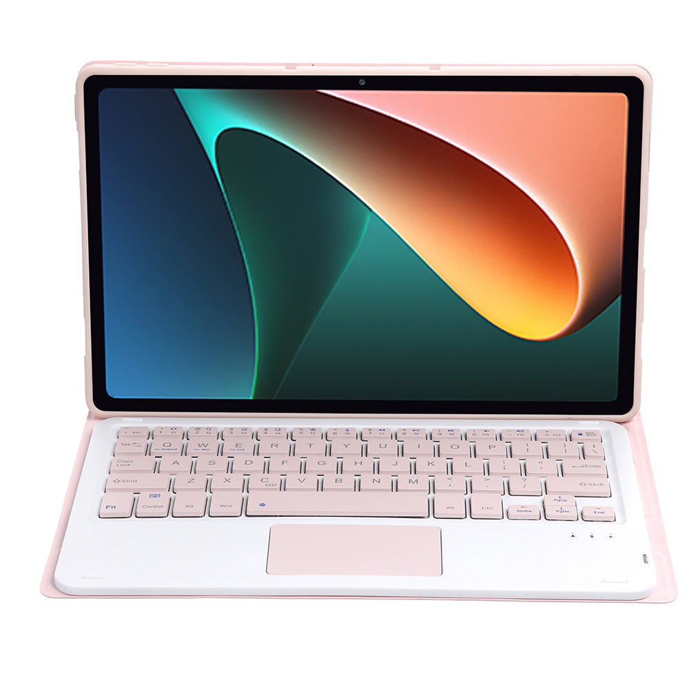 AN05-A TPU Frame + Leather Stand Case with Detachable Bluetooth Touchpad Keyboard for Xiaomi Pad 5/5 Pro