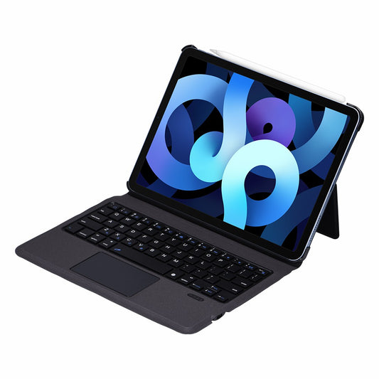 1096 Lightweight Wireless Bluetooth Keyboard + Smooth Leather Protective Cover Case for iPad 10.2 (2021)/(2020)/(2019)/Air 10.5 inch (2019)/Pro 10.5-inch (2017)
