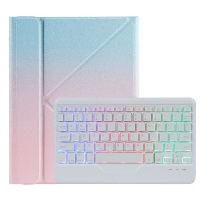 B07S Bluetooth Keyboard with Triangle Support Stand Leather Case [with Backlit] for iPad 9.7 (2017) (2018) / iPad Pro 9.7 (2016) / iPad Air 2