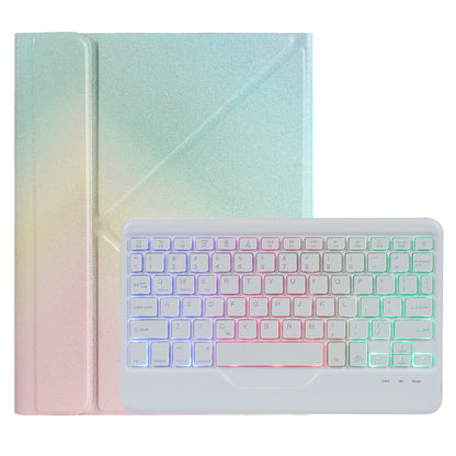 B07S Bluetooth Keyboard with Triangle Support Stand Leather Case [with Backlit] for iPad 9.7 (2017) (2018) / iPad Pro 9.7 (2016) / iPad Air 2