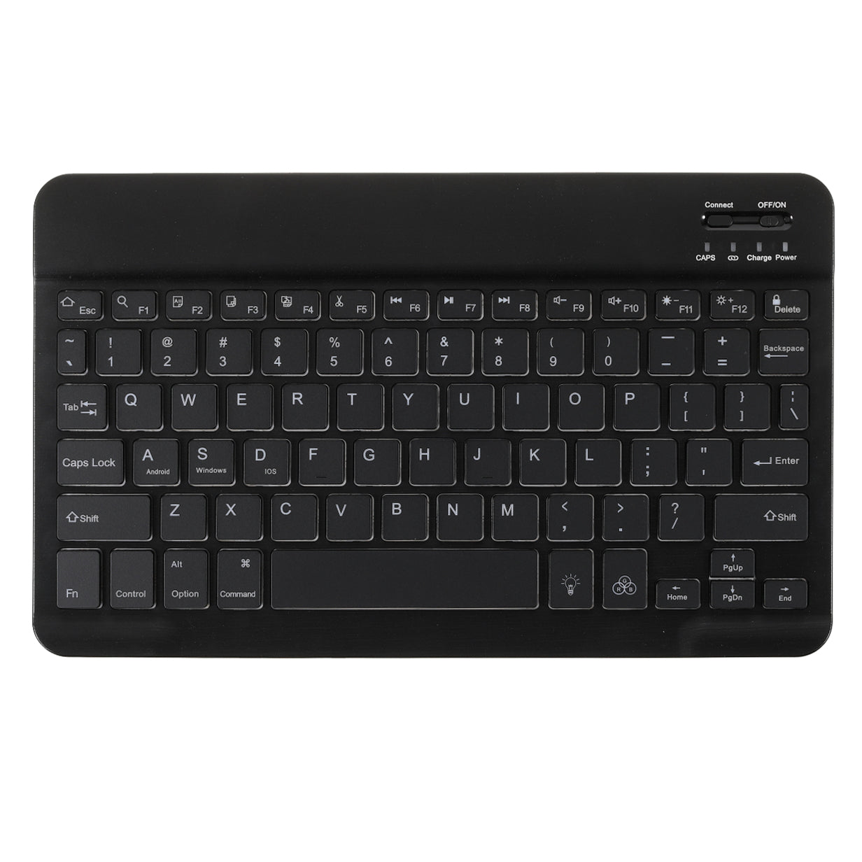 A07BS Ultra Thin Detachable Bluetooth Keyboard Leather Case with Pen Slot and Backlit for iPad Air/Air 2/Pro 9.7 (2016)/9.7 (2017)/(2018)