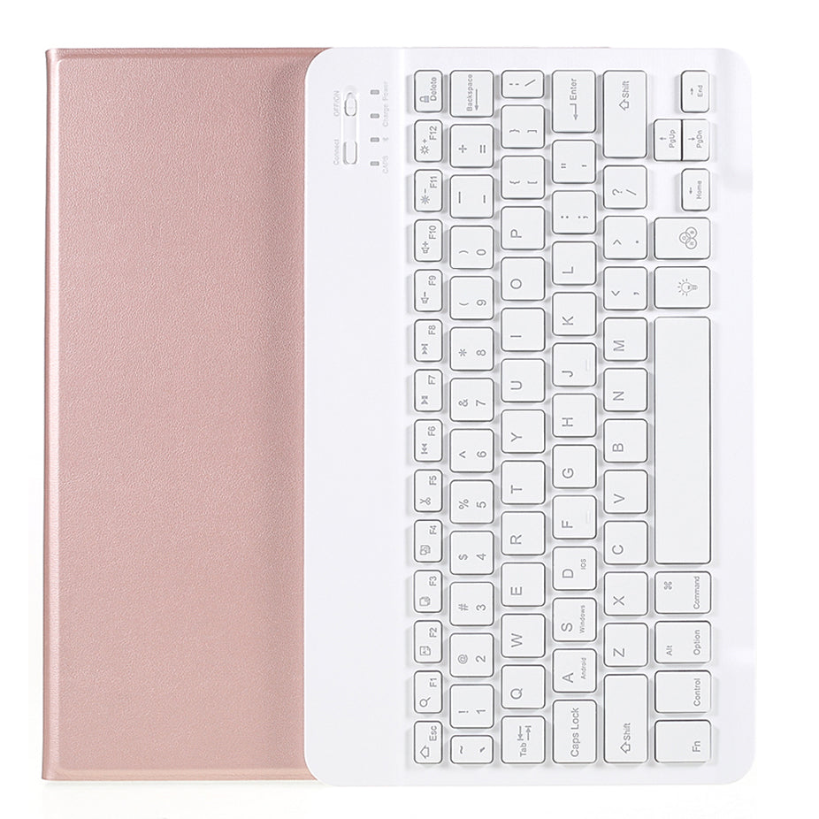 A07BS Ultra Thin Detachable Bluetooth Keyboard Leather Case with Pen Slot and Backlit for iPad Air/Air 2/Pro 9.7 (2016)/9.7 (2017)/(2018)