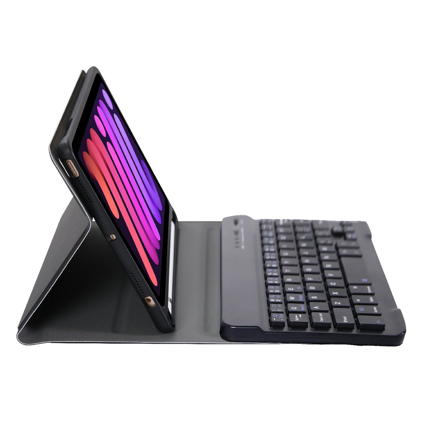 A06B Ultra-thin Leather Stand Protective Case Shell + Bluetooth Keyboard with Pen Slot for iPad mini (2021)