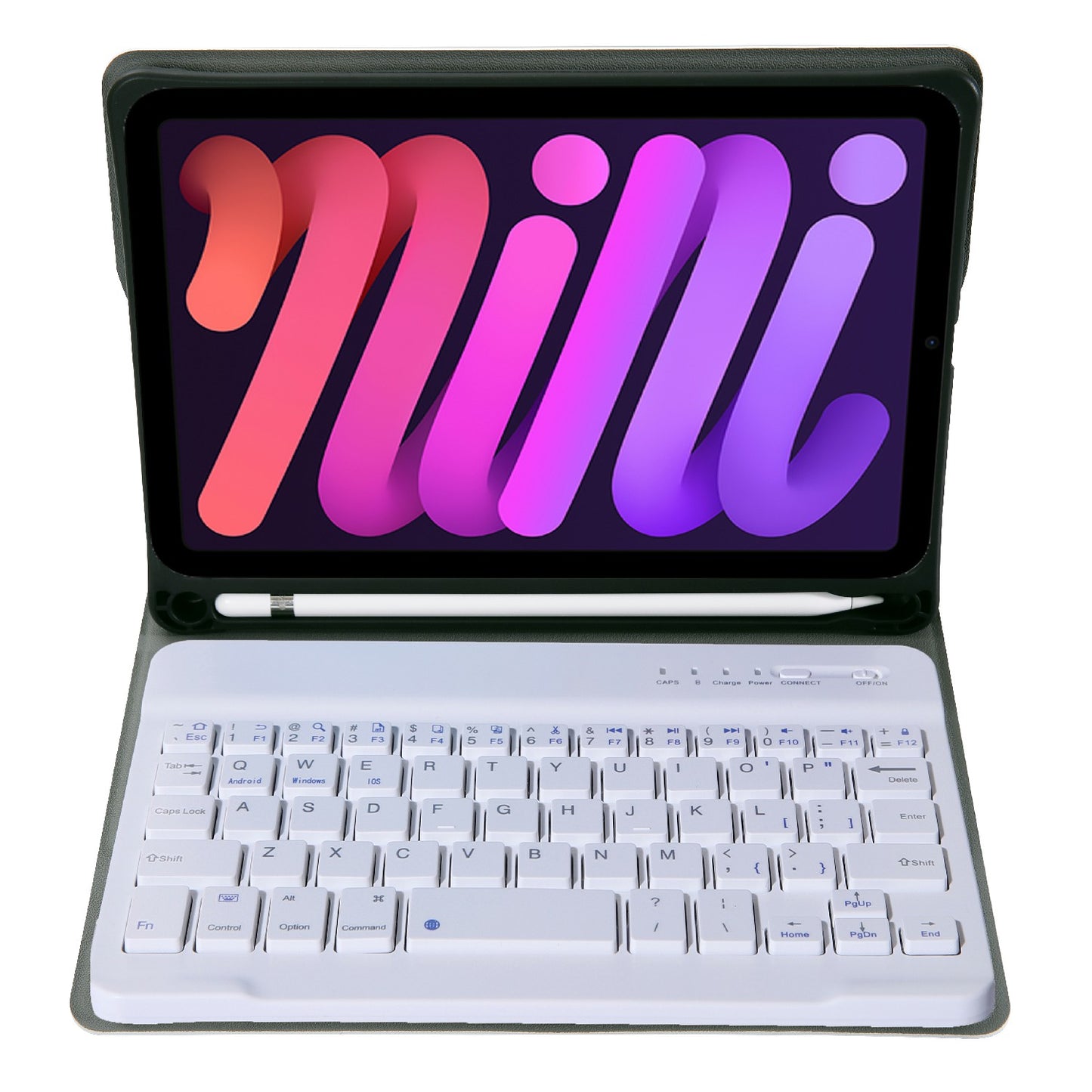 A06B Ultra-thin Leather Stand Protective Case Shell + Bluetooth Keyboard with Pen Slot for iPad mini (2021)