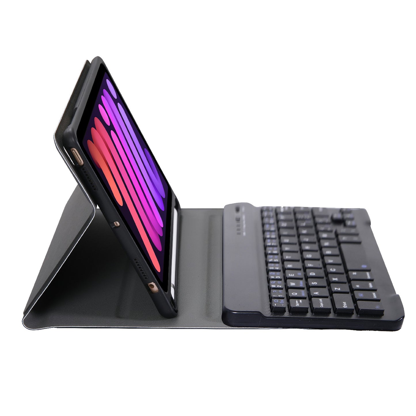 A06B Ultra-thin Leather Stand Protective Case Shell + Bluetooth Keyboard with Pen Slot for iPad mini (2021)