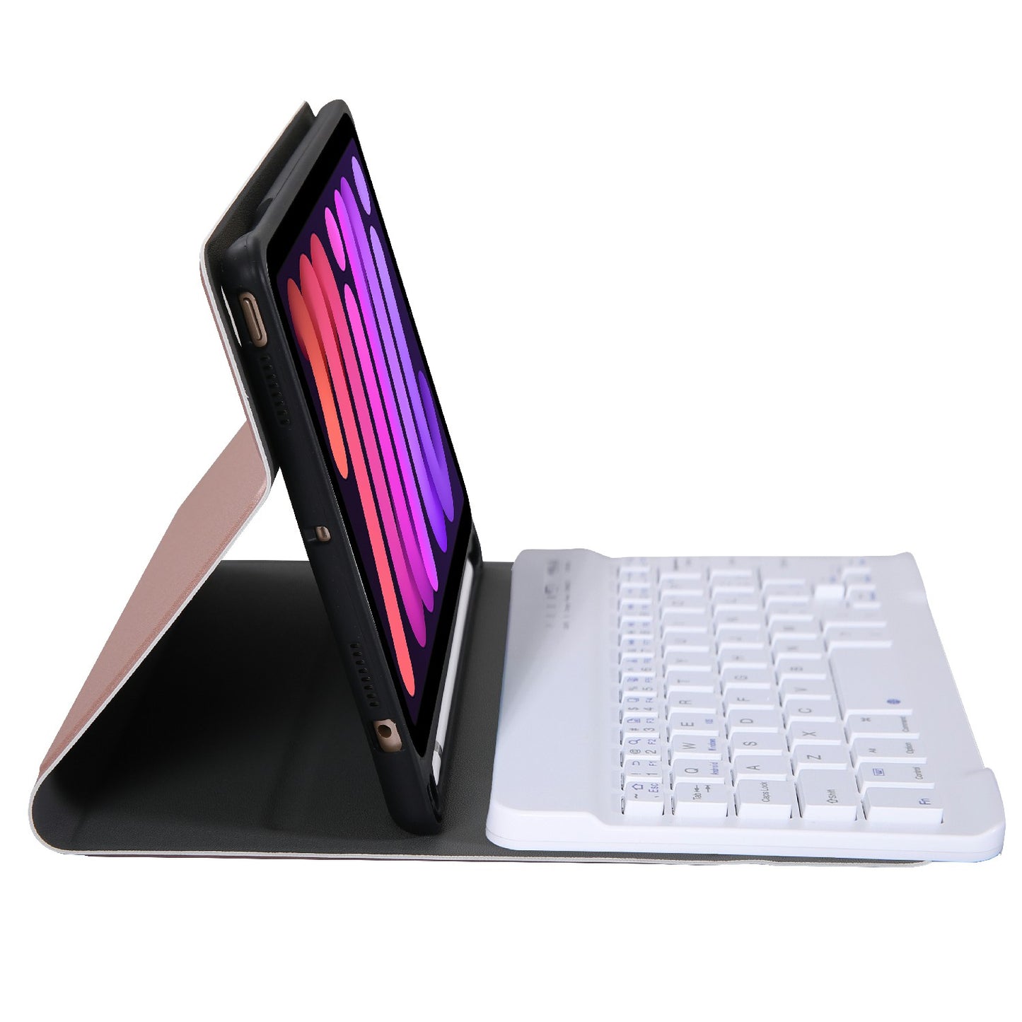 A06B Ultra-thin Leather Stand Protective Case Shell + Bluetooth Keyboard with Pen Slot for iPad mini (2021)