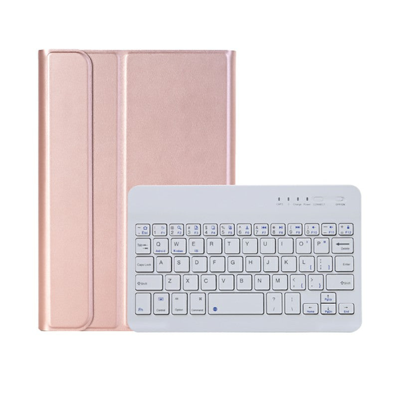A06B Ultra-thin Leather Stand Protective Case Shell + Bluetooth Keyboard with Pen Slot for iPad mini (2021)