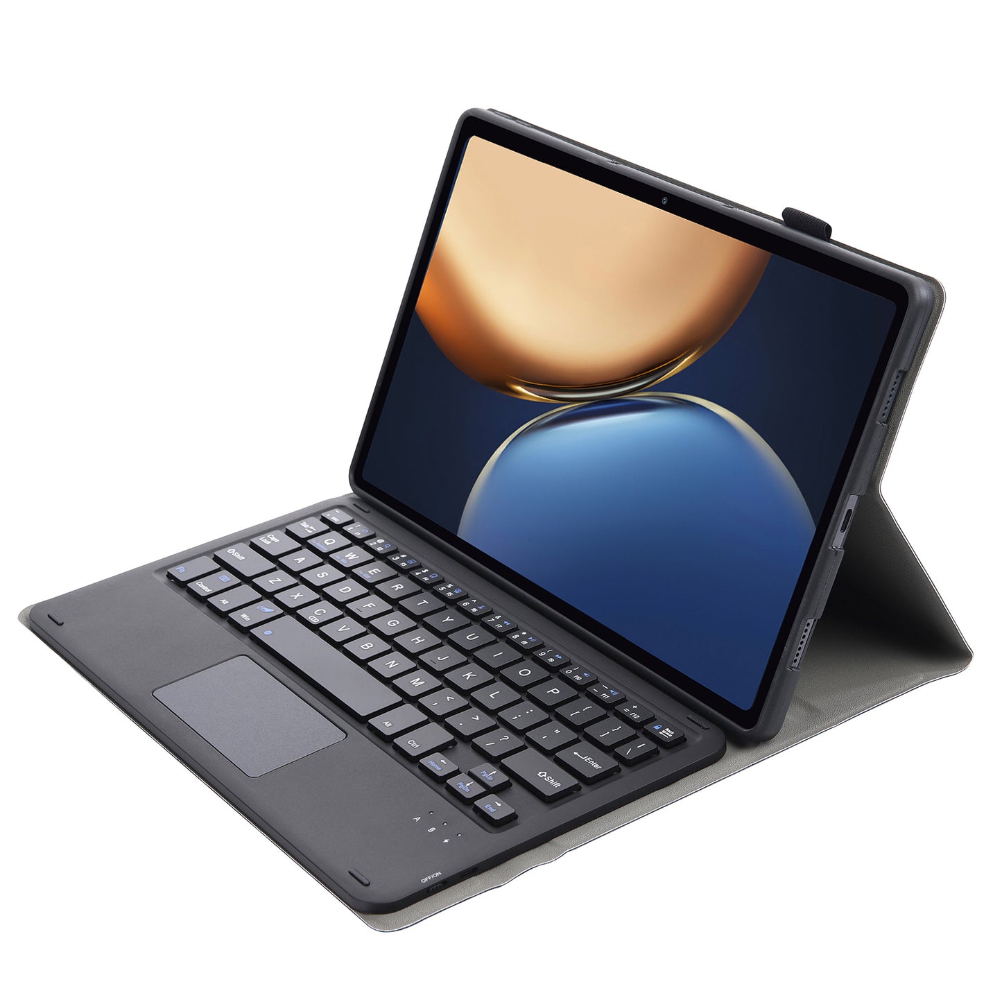 AHV7-A Leather Tablet Stand Inner TPU Protective Case + Touch Bluetooth Keyboard for Honor Pad V7 Pro 11-inch