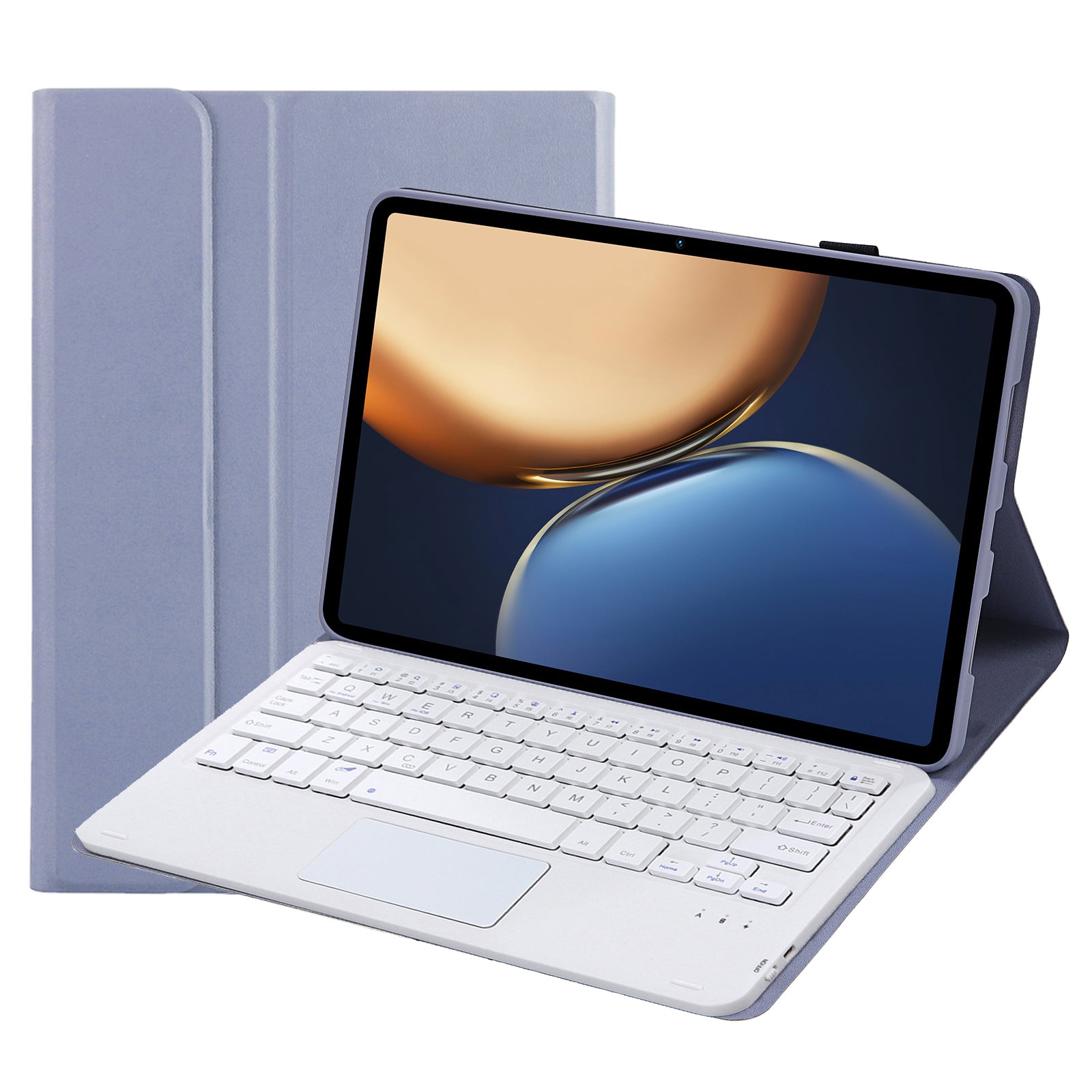 AHV7-A Leather Tablet Stand Inner TPU Protective Case + Touch Bluetooth Keyboard for Honor Pad V7 Pro 11-inch