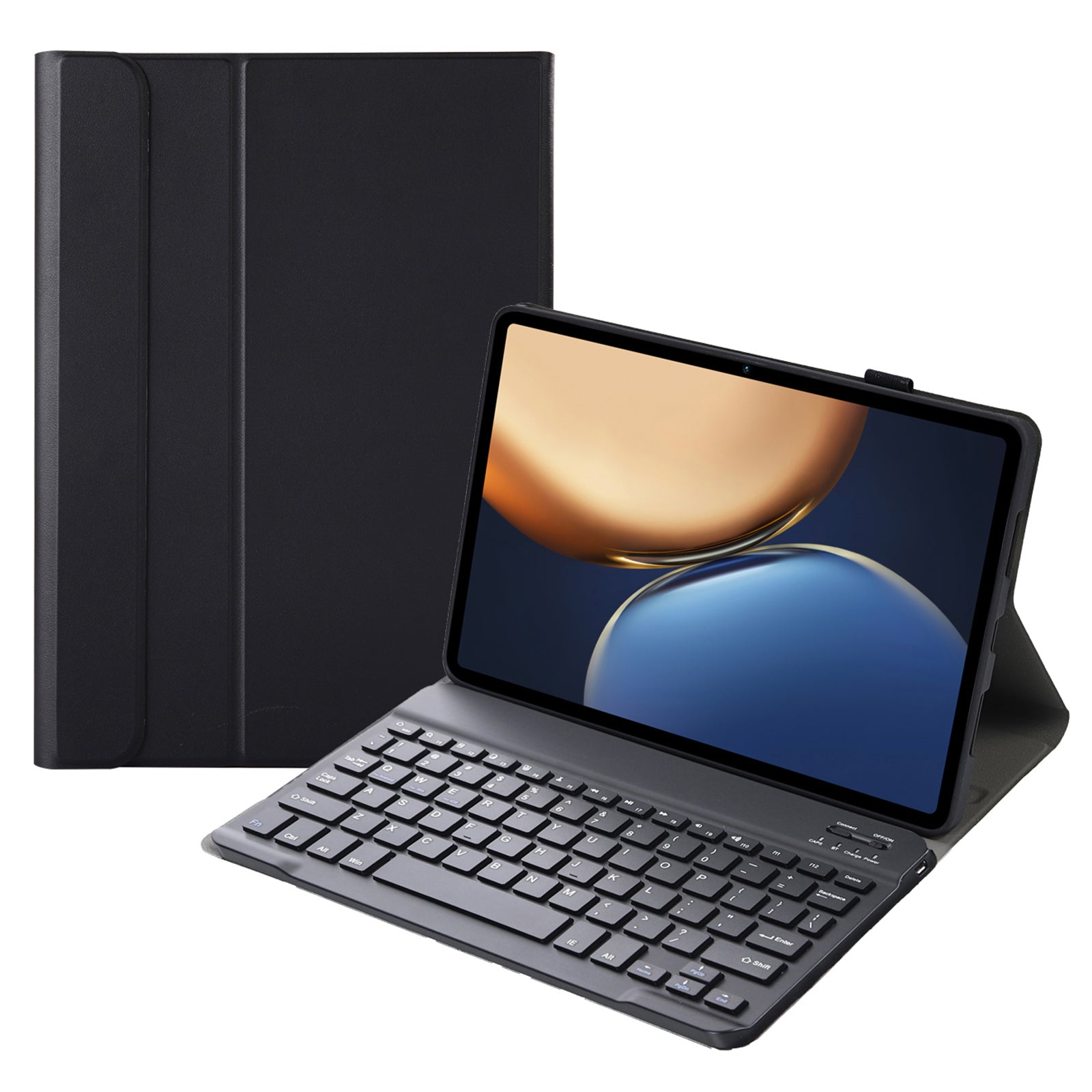 AHV7 Ultra-thin Leather Cover Inner TPU Tablet Protective Case + Wireless Bluetooth Keyboard for Honor Pad V7 Pro 11-inch