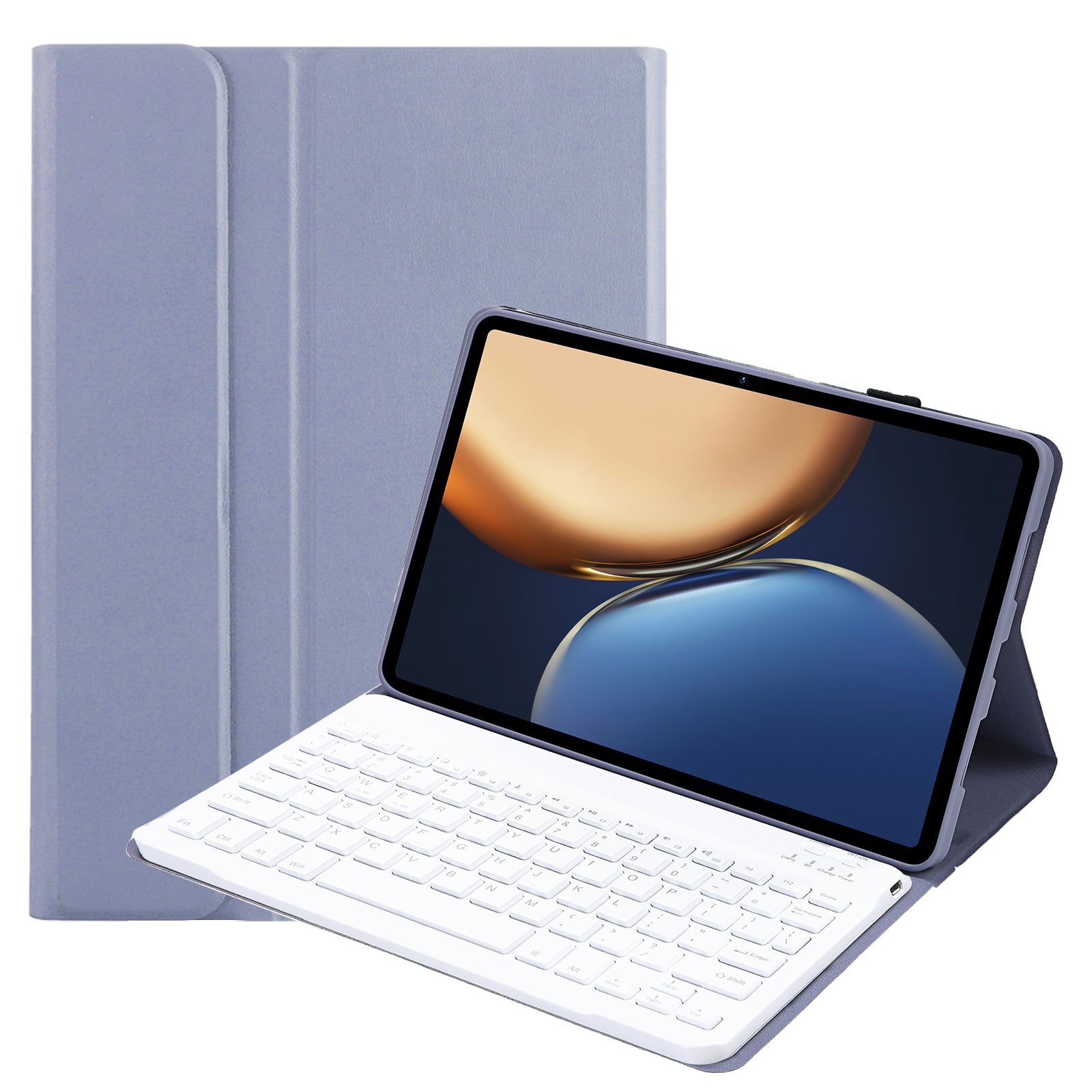 AHV7 Ultra-thin Leather Cover Inner TPU Tablet Protective Case + Wireless Bluetooth Keyboard for Honor Pad V7 Pro 11-inch