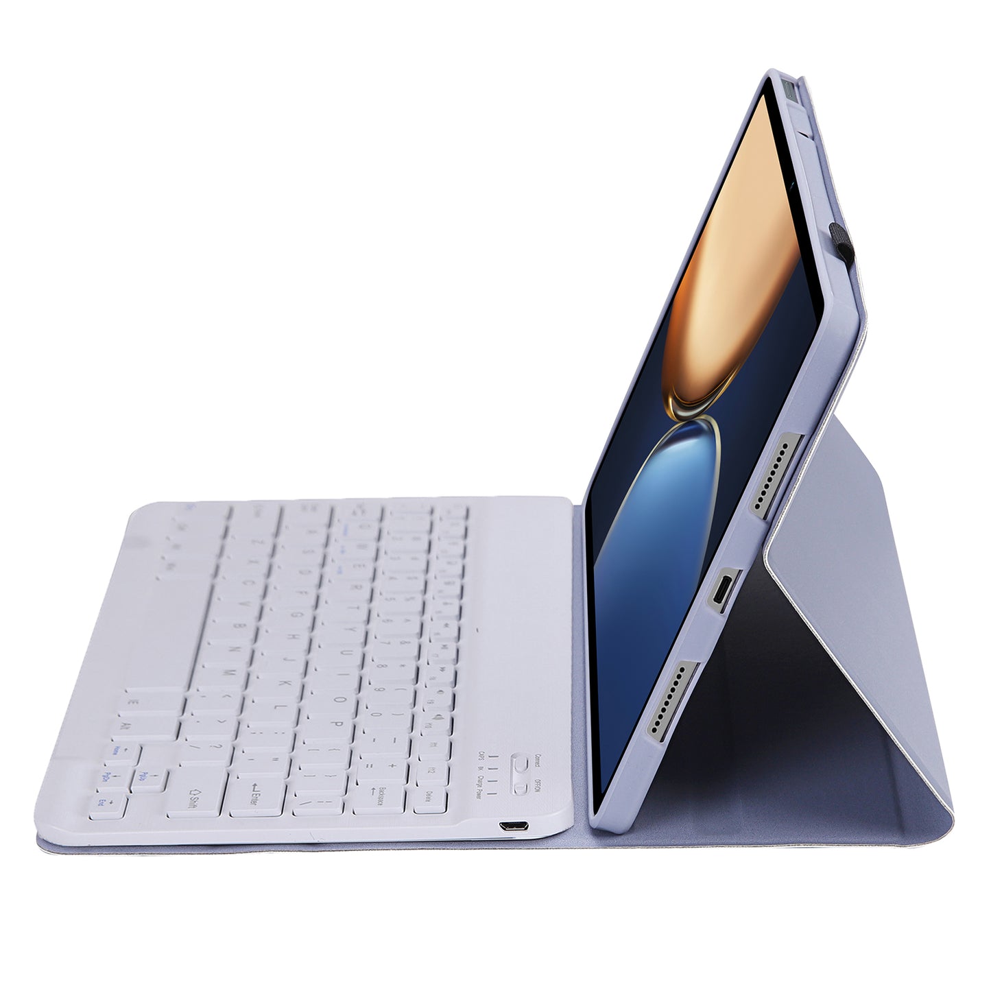 AHV7 Ultra-thin Leather Cover Inner TPU Tablet Protective Case + Wireless Bluetooth Keyboard for Honor Pad V7 Pro 11-inch