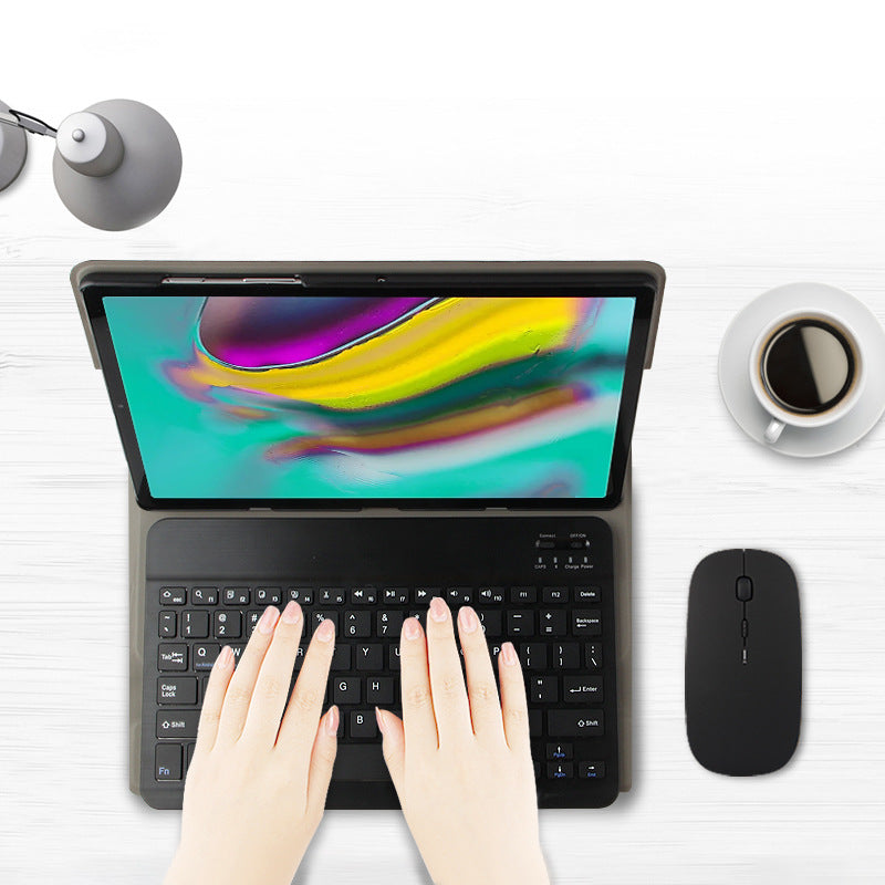 Leather Tablet Stand Case with Wireless Bluetooth Keyboard for Samsung Galaxy Tab A 10.1 (2019) T510