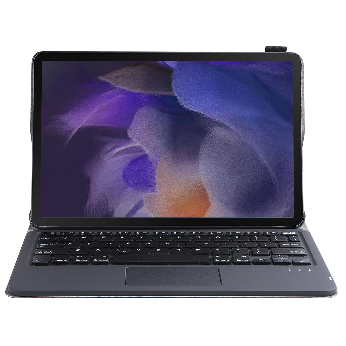 A08-A Bluetooth 3.0 Wireless Keyboard Leather Case 200mAh with Touch Mouse for Samsung Galaxy Tab A 8.0 2021 (SM-X205/X200)