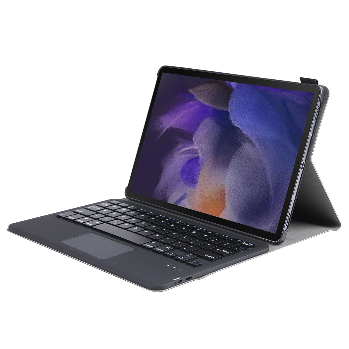 A08-A Bluetooth 3.0 Wireless Keyboard Leather Case 200mAh with Touch Mouse for Samsung Galaxy Tab A 8.0 2021 (SM-X205/X200)