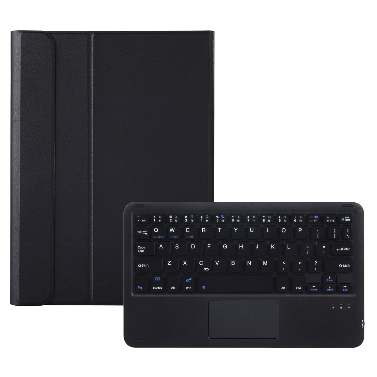 A08-A Bluetooth 3.0 Wireless Keyboard Leather Case 200mAh with Touch Mouse for Samsung Galaxy Tab A 8.0 2021 (SM-X205/X200)