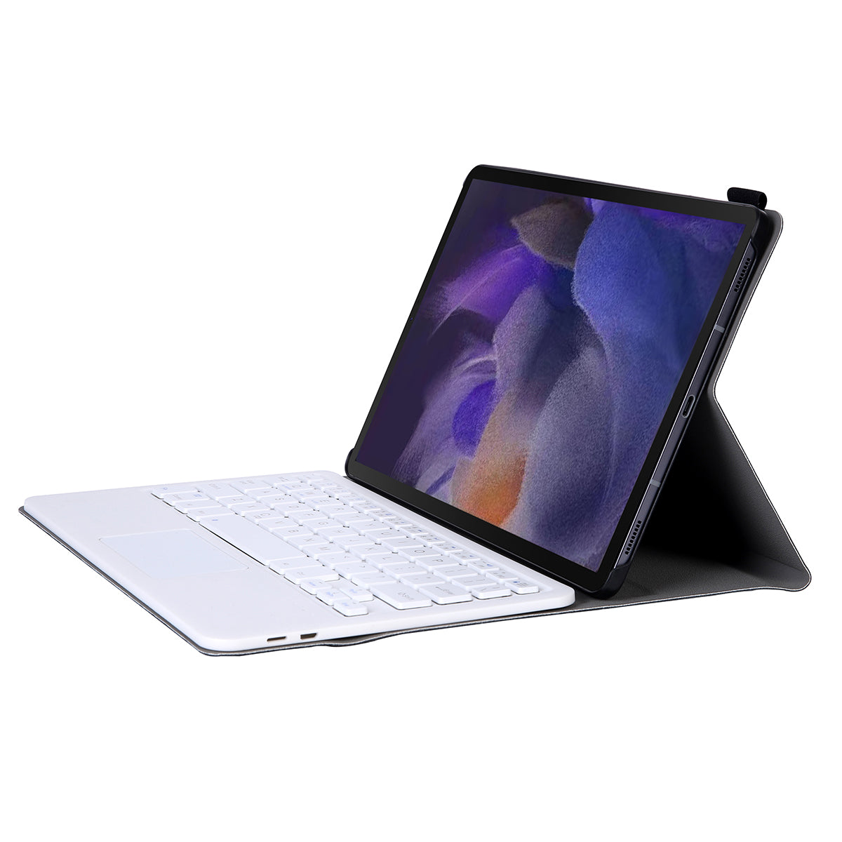 A08-A Bluetooth 3.0 Wireless Keyboard Leather Case 200mAh with Touch Mouse for Samsung Galaxy Tab A 8.0 2021 (SM-X205/X200)