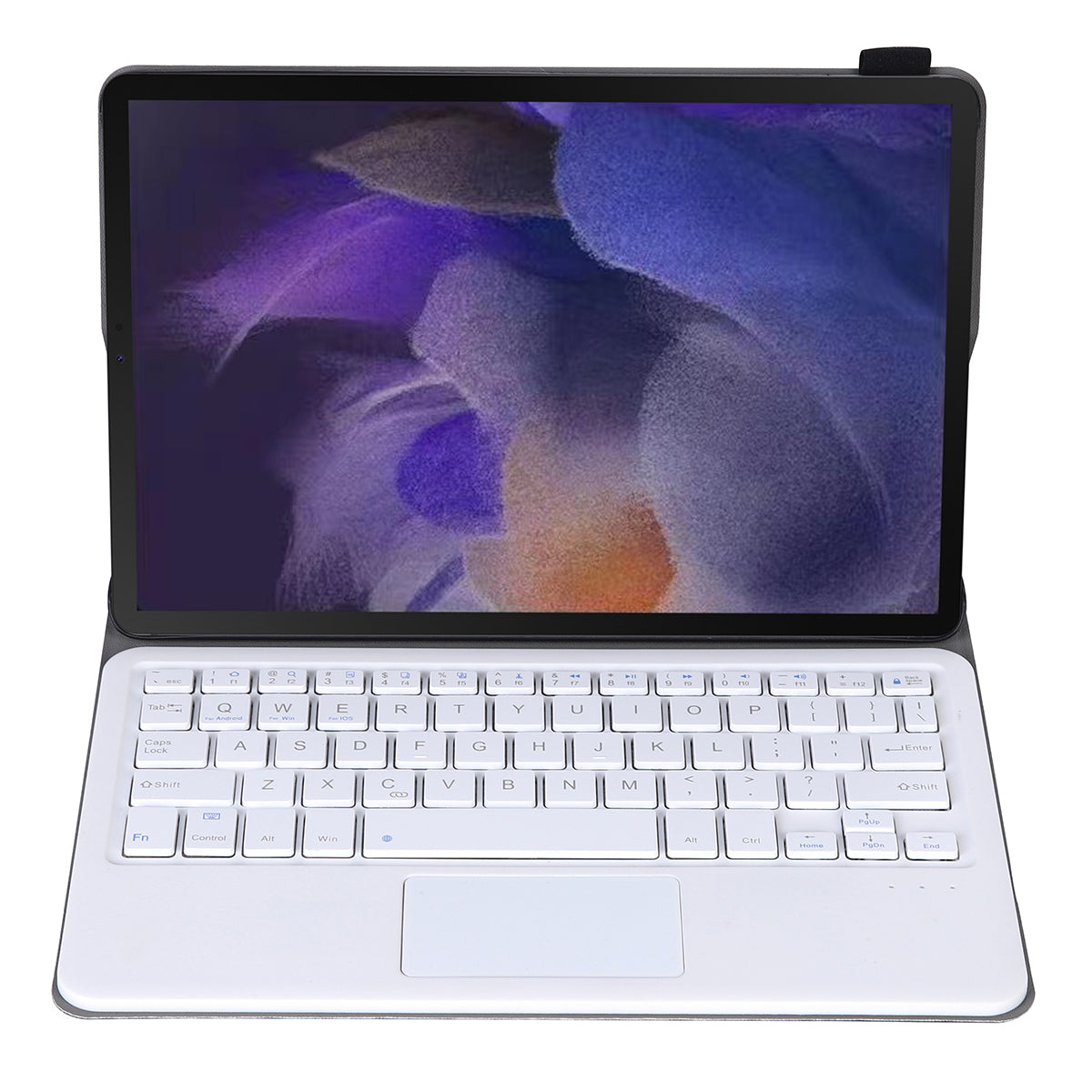 A08-A Bluetooth 3.0 Wireless Keyboard Leather Case 200mAh with Touch Mouse for Samsung Galaxy Tab A 8.0 2021 (SM-X205/X200)