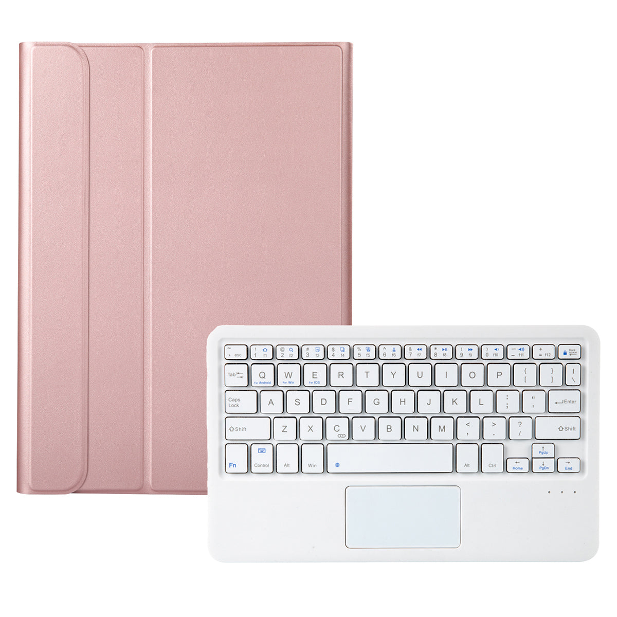 A08-A Bluetooth 3.0 Wireless Keyboard Leather Case 200mAh with Touch Mouse for Samsung Galaxy Tab A 8.0 2021 (SM-X205/X200)