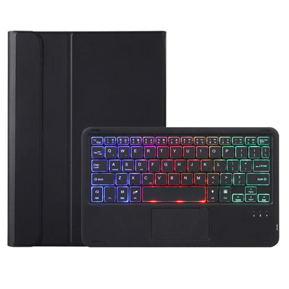 A08-AS Backlit Keyboard Leather Case with Touch Mouse 200mAh Bluetooth 3.0 Wireless Keyboard for Samsung Galaxy Tab A 8.0 2021 (SM-X205/X200)