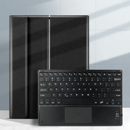 JIUYU Touchpad Bluetooth Keyboard PU Leather Case Cover with Hinge Stand for Huawei MatePad 10.8 (2020)