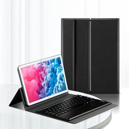 JIUYU Touchpad Bluetooth Keyboard PU Leather Case Cover with Hinge Stand for Huawei MatePad 10.8 (2020)