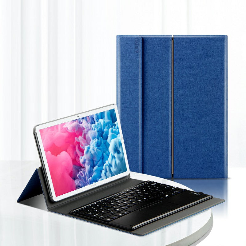 JIUYU Touchpad Bluetooth Keyboard PU Leather Case Cover with Hinge Stand for Huawei MatePad 10.8 (2020)