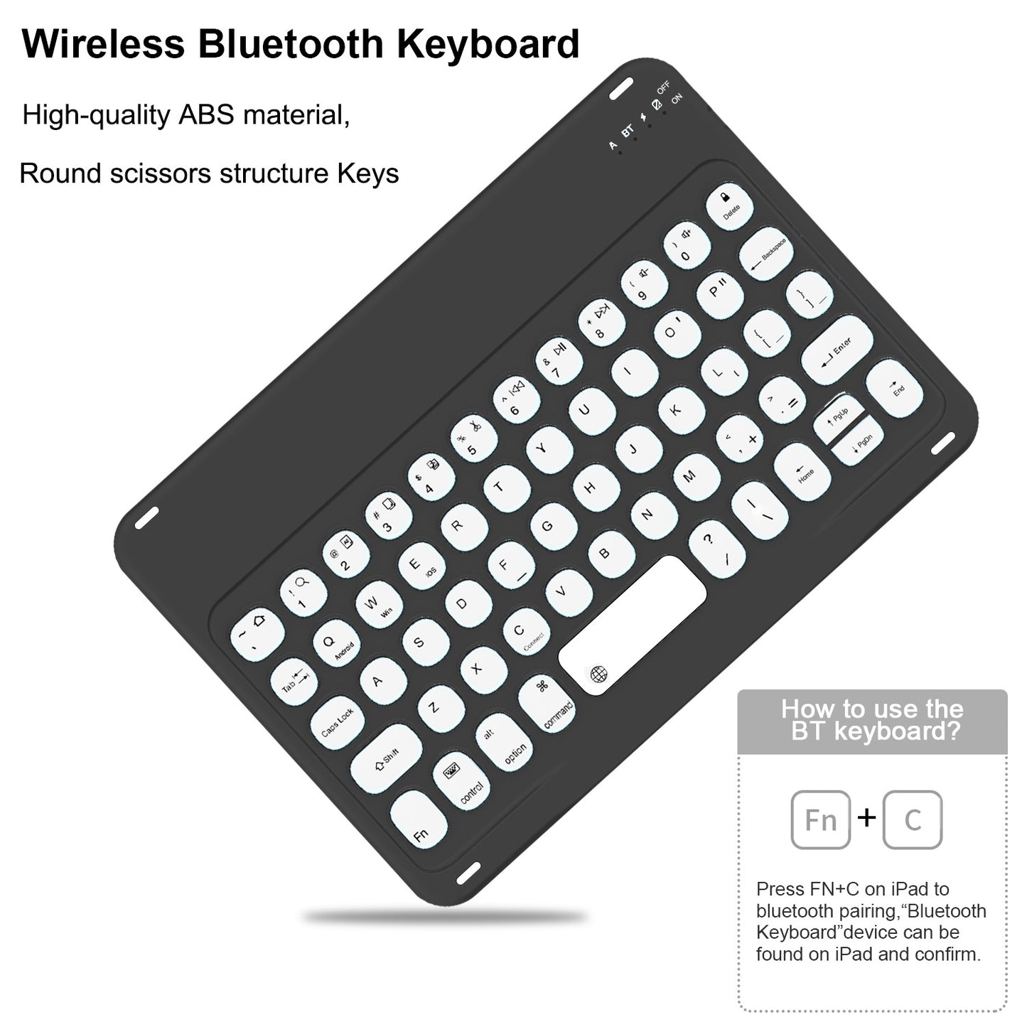 Dust-proof TPU Tablet Stand Case Shock Resistant Protective Cover with Magnetic Detachable Bluetooth Keyboard for iPad mini (2021)