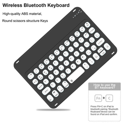Dust-proof TPU Tablet Stand Case Shock Resistant Protective Cover with Magnetic Detachable Bluetooth Keyboard for iPad mini (2021)