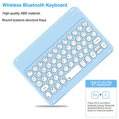 Dust-proof TPU Tablet Stand Case Shock Resistant Protective Cover with Magnetic Detachable Bluetooth Keyboard for iPad mini (2021)