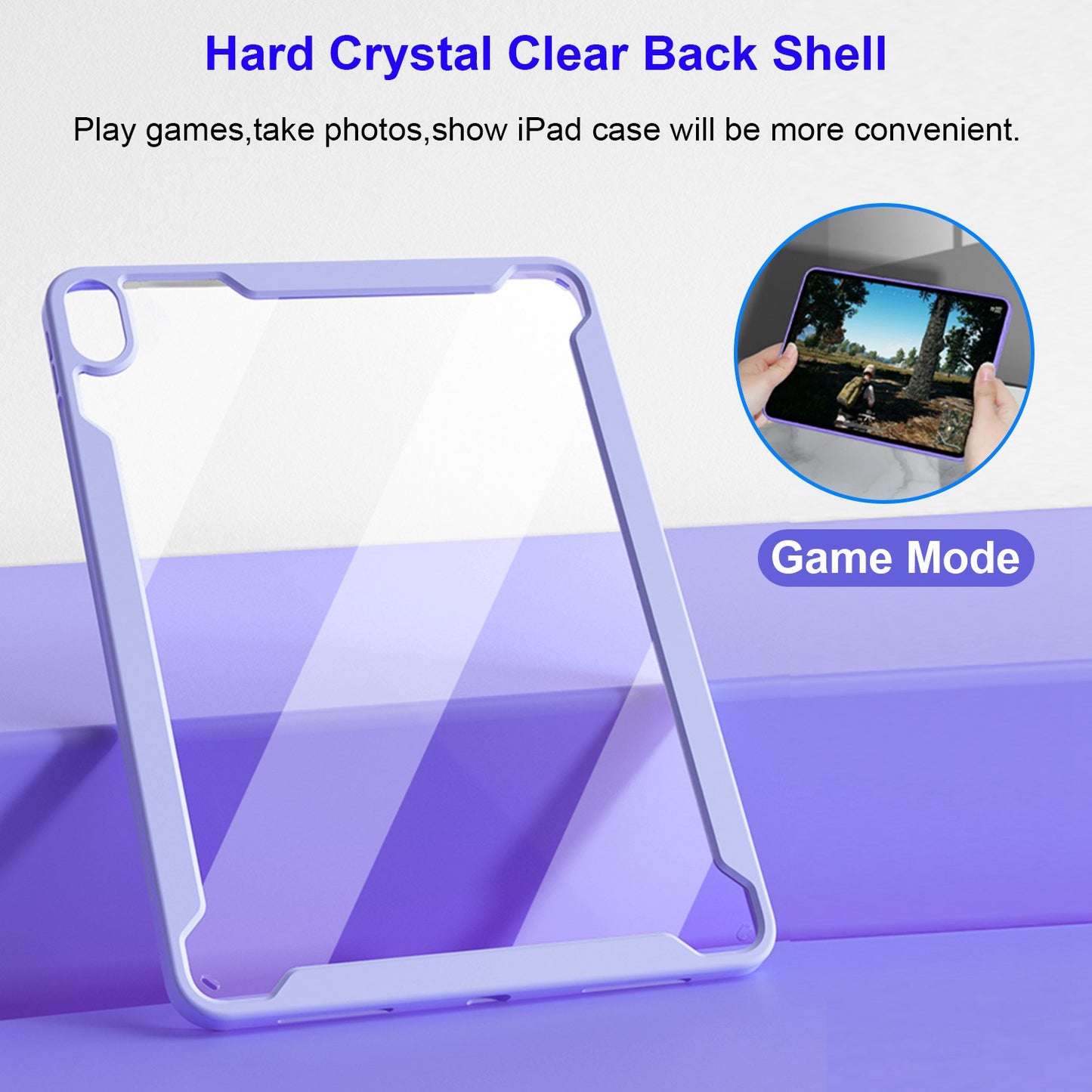 Detachable TPU Tablet Stand Case Shock Resistant Magnetic Detachable Bluetooth Keyboard Protective Cover with Backlit for iPad mini (2021)