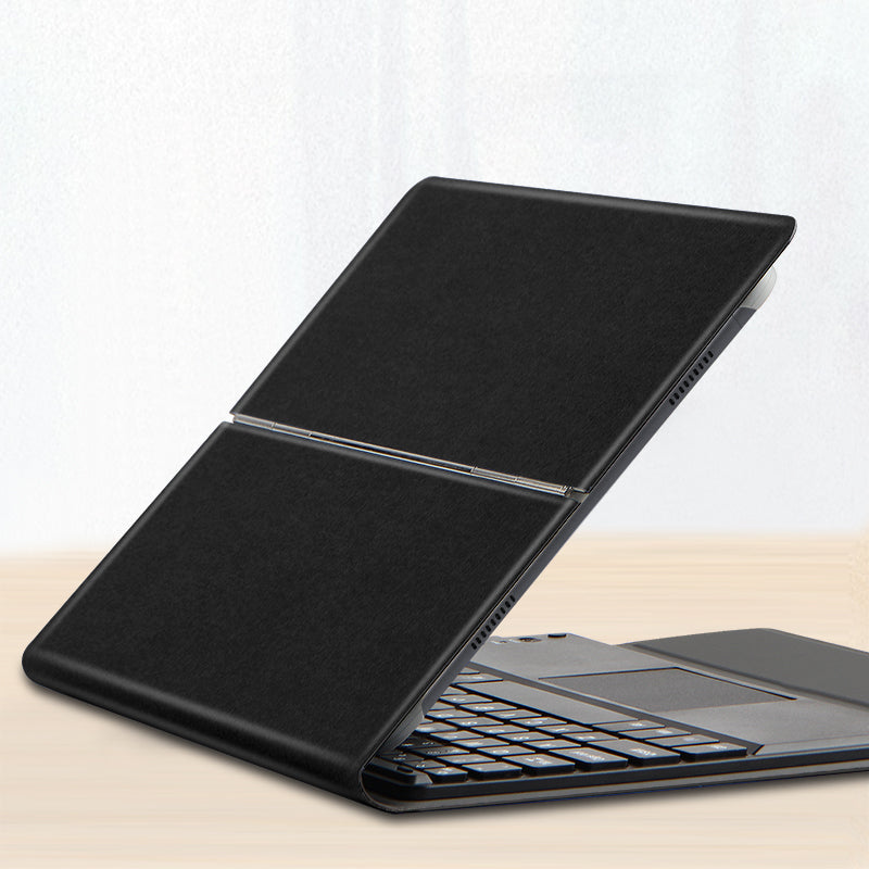 JIUYU Detachable Touchpad Bluetooth Keyboard + Light Slim Hinge Tri-fold Stand Leather Protective Case for Samsung Galaxy Tab A7 10.4 (2020) SM-T500 (Wi-Fi only)