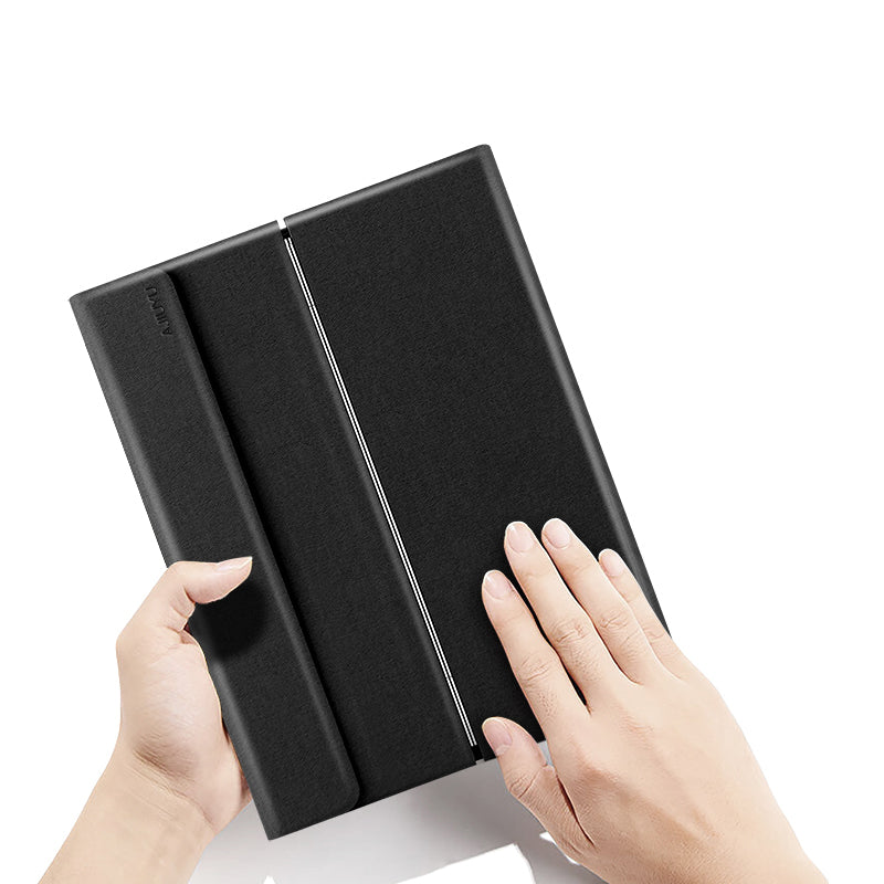 JIUYU 2-in-1 Detachable Touchpad Bluetooth Keyboard + Anti-fall Leather Case with Hinge Tri-fold Stand for Xiaomi Pad 5/5 Pro