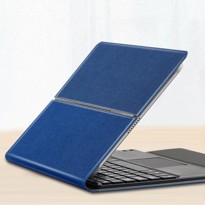 JIUYU Detachable Bluetooth Touchpad Keyboard + PU Leather Foldable Stand Hinge Case Cover for Lenovo Tab M10 Plus 10.3 inch