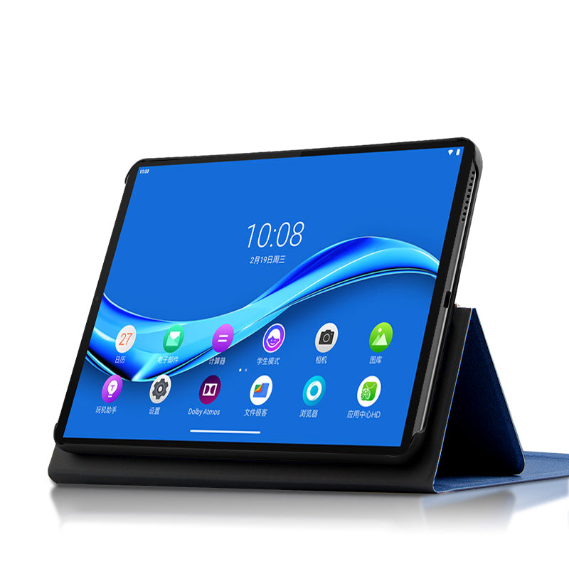 JIUYU Detachable Bluetooth Touchpad Keyboard + PU Leather Foldable Stand Hinge Case Cover for Lenovo Tab M10 Plus 10.3 inch