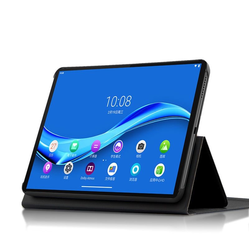 JIUYU Detachable Bluetooth Touchpad Keyboard + PU Leather Foldable Stand Hinge Case Cover for Lenovo Tab M10 Plus 10.3 inch