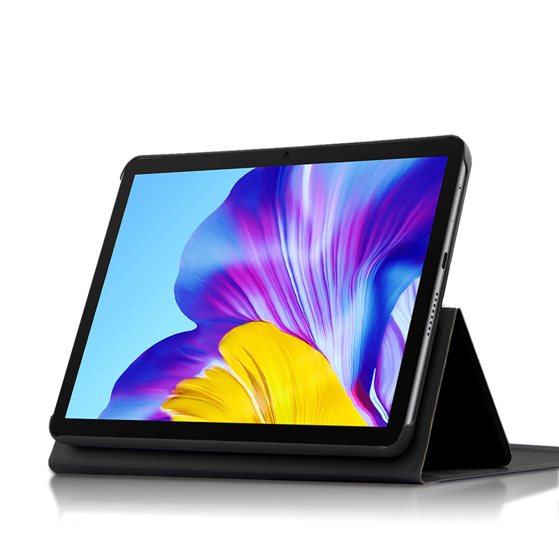 JIUYU Bluetooth Touchpad Keyboard + Stand Function Folio Flip Hinge Leather Case for Honor Pad 6 10.1-inch