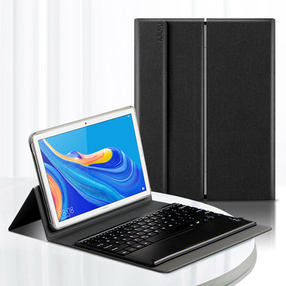 JIUYU Detachable Bluetooth Keyboard + Supporting Stand Hinge Protective Leather Case for Huawei MediaPad M6 10.8-inch