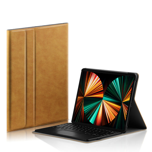 JIUYU Detachable Bluetooth Keyboard Protector Adjustable Stand Leather Case Cover for iPad Pro 12.9-inch (2021)/12.9-inch (2020)